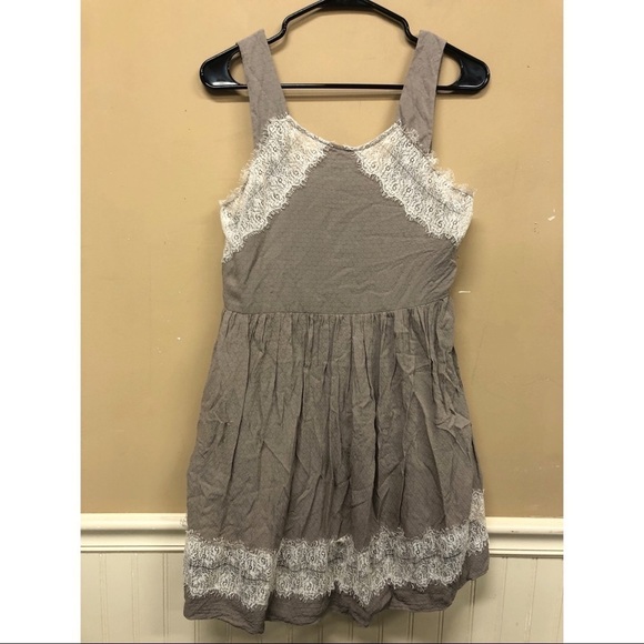 Free People Dresses & Skirts - Free People Dress size 6 Beige White Lace detail
